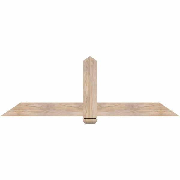 Ekena Millwork Eugene Smooth Timber Gable Bracket, Douglas Fir, 72"W x 24"H x 1 1/2"D x 5 1/2"F, 8/12 Pitch GBW072X24X0206EUG00SDF - main